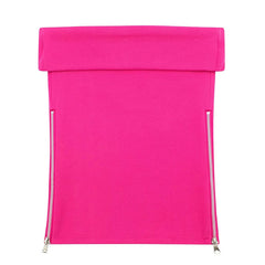 Women's Strapless Tube Strapless Tank Top with Side Zipper Slit