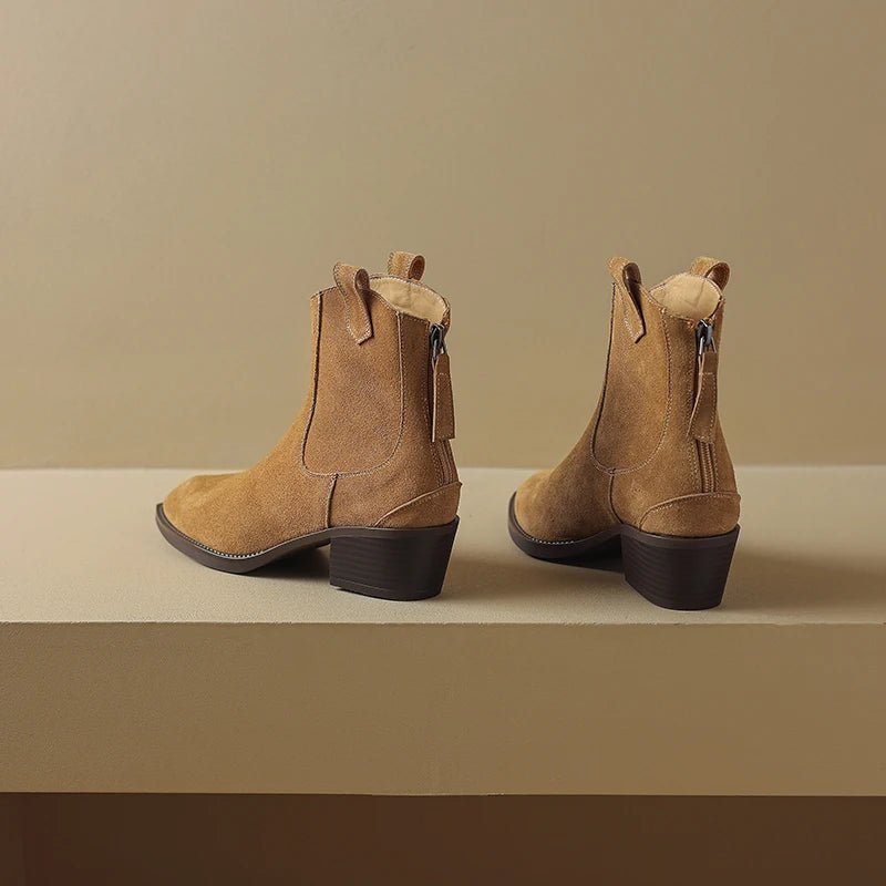 Suede Ankle Boot khaki