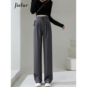 High Waist Double Buttons Wide Leg Pants Various Colors