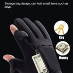 Winter Warm Touch Screen Compatible Gloves Outdoor Windproof Waterproof Cold-proof Gloves Unisex Driving Cycling Fishing Ski Gloves