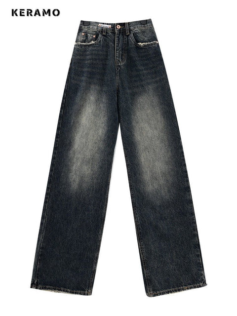 High Waist Wide Leg Jeans Women Premium Loose Denim Casual Comfortable Fashion Trousers