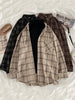 Vintage Women's Plaid Shirt Autumn/Winter Long Sleeve Oversized Button Up Tops Loose Casual Shirts