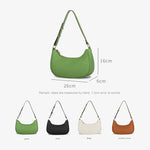 Genuine Leather Underarm Purse New Design Shoulder Bag Crescent-Shaped Handbag