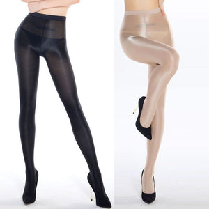 Women's High Performance Tights Oil Shiny Tights Women  Skinny Thin Shaping Pantyhose Nightclub Party Hosiery