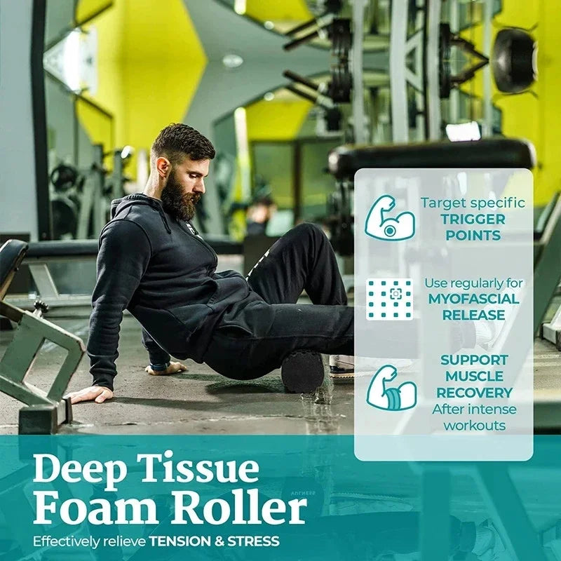 Fitness Foam Roller 33cm Yoga Massage Roller High Density Body Massager Back Shoulder  Leg Muscle Therapy Pilates Exercises Gym Home