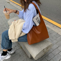 Weekender Oversized Casual Women's Bag Faux Leather Tote Handbag Large Capacity