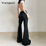 Women's Retro Casual Loose Flare Pants High Waist Flare Trousers Y2K