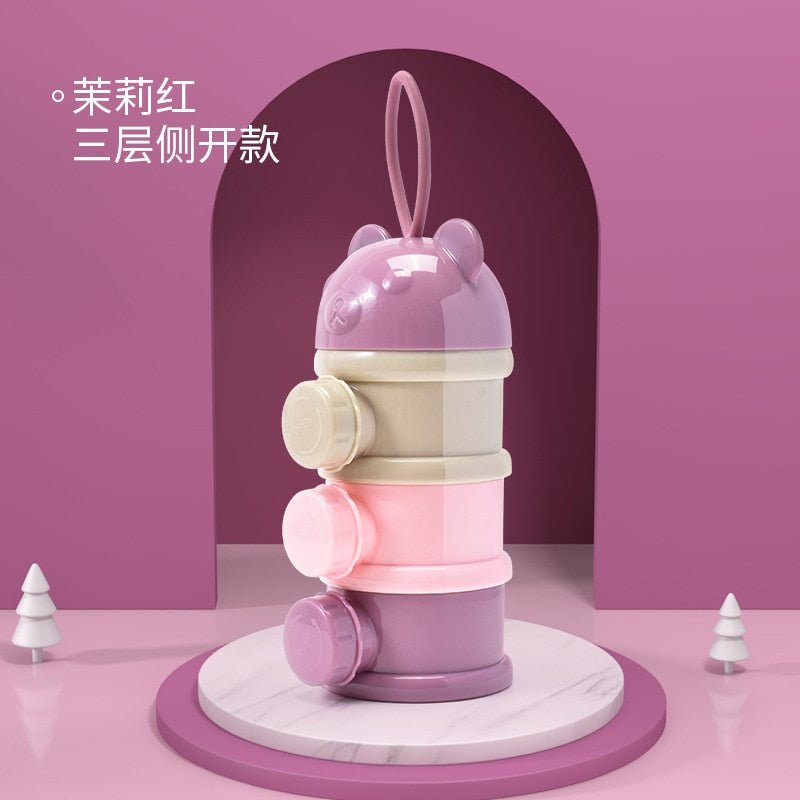 Baby Formula Dispenser 3-4 Layer Portable Milk Powder Travel Food Storage Snack Container