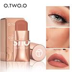 3-in-1 Lipstick Blush Stick Eyes Cheek and Lip Tint Buildable Waterproof Lightweight Multi Stick Face Makeup