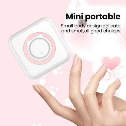 Mini Portable Printer Thermal Sticker Paper Inkless Bluetooth Wireless Android IOS Portable Label Printer