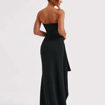 Strapless Backless High Split Maxi Dress For Women Black Off-Shoulder Sleeveless Bodycon Club Party Long Dress Wedding Party Prom Boutique Fashion