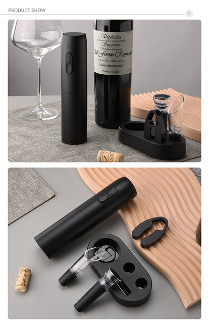 Electric Wine Bottle Opener Automatic Wine Corkscrew Rechargeable Wine Opener with Charging Base Wine Opening Tools