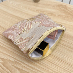 Mini Zipper Coin Purse for Women Cute Floral Clutch Purse Lipstick Bag Key Wallet Travel Makeup Cotton Storage Bag Pouch