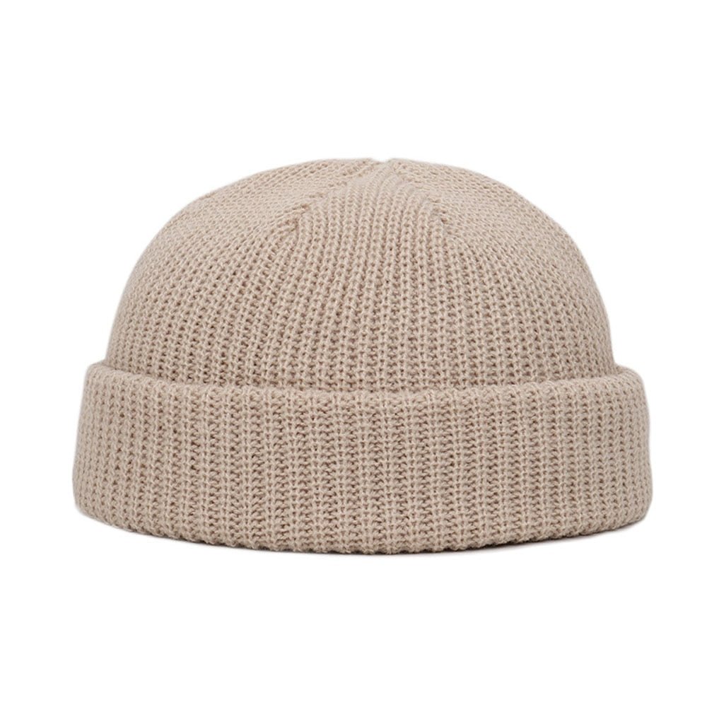 Knitted Beanie Unisex Winter Warm Casual Short Thread Streetwear Hat Cold Weather Fashion