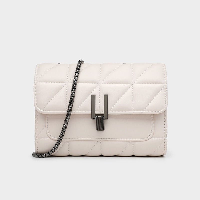 Vegan Leather Chain Shoulder Bag Women Luxury Chic Trendy Messenger Casual Fashion Handbag