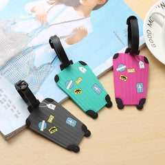 New Fashion Silicon Luggage Tags Travel Accessories for Bags Portable Luggage Tag Cartoon Style for Girls Boys Card Tag Cover