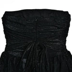 Elegant Strapless Sexy Mini Dress for Women Fashion Black Off-Shoulder Backless Pleated Sequins Sparkle Club Party Dress