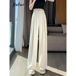 High Waist Double Buttons Wide Leg Pants Various Colors