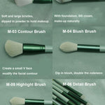 13-Piece Makeup Brush Set Eye Shadow Foundation Cosmetic Brush Eyeshadow Blush Beauty Soft Make Up Brushes w/ Bag