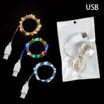 1-20M USB LED String Lights Copper Silver Wire Garland Light Waterproof Fairy Indoor/Outdoor Lights For Christmas Wedding Party Decoration