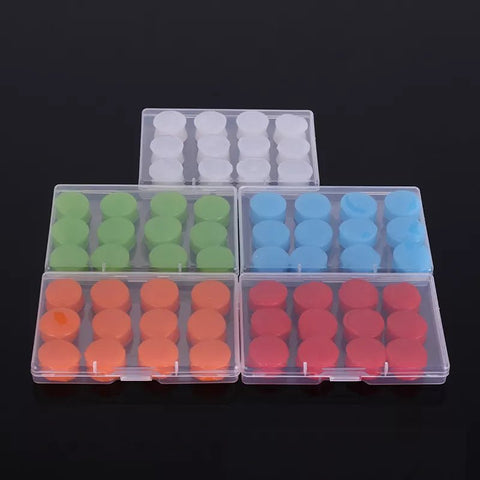 Earplugs Silicone 6-12 Pack Noise Reduction Canceling Sound Insulation Sleep Protection Reusable Set