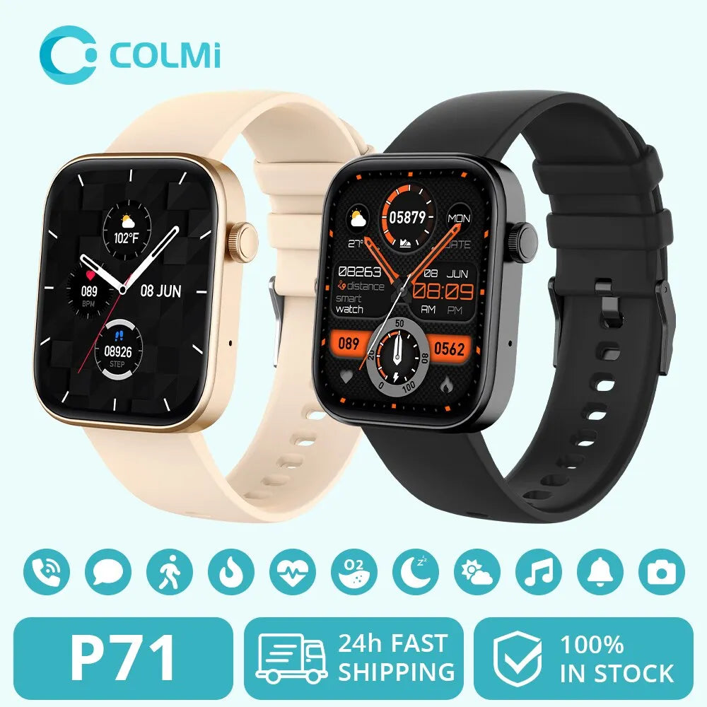 Voice Calling Smartwatch Men/Women Health Monitoring IP68 Waterproof Smart Notifications Voice Assistant Smart Watch