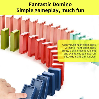 Domino Train Toy Set for Kids Automatic Laying Domino Train Creative Kids Games Great for Gift