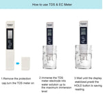 4-in-1 Digital Water Quality Tester TDS EC Meter, Range 0 to 9990 Multifunctional Water Purity Temperature TEMP PPM Tester