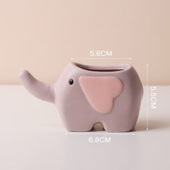 Elephant and Dino Home Decor Plant & Flower Pot  Cute Elephant and Dinosaur Decoration Flower Pot