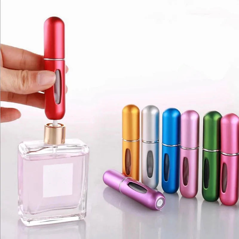 Mini Perfume Refillable Spray Bottle 5ml Portable Refillable Spray Capsule Scent Pump Empty Cosmetic Container Atomizer for Travel