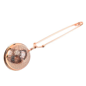 Tea Infuser Stainless Steel Mesh Ball Squeeze Sphere Tea Strainer Herb Spice Filter Infuser