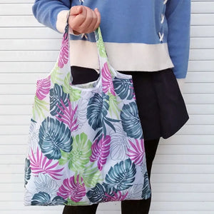 Fashion Print Foldable Eco-Friendly Shopping Bag Tote Folding Pouch Handbags Convenient Large-capacity for Travel Grocery Bag