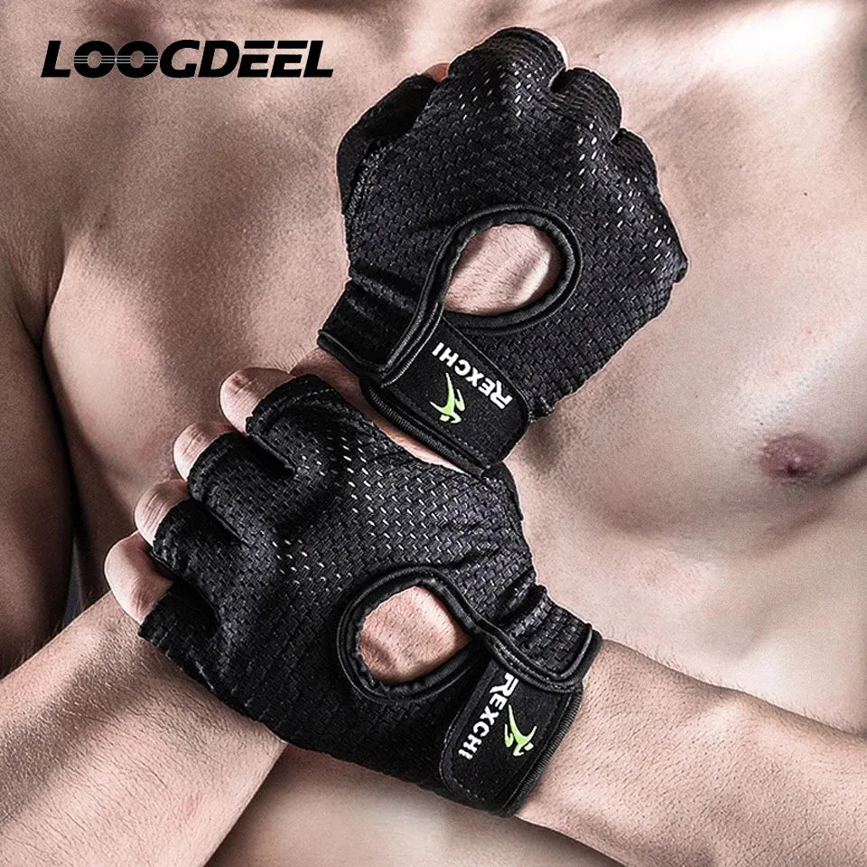 Professional Gym Fitness Gloves Weight Lifting Gloves Unisex CrossFit Workout Bodybuilding Half Finger Hand Protector Gloves