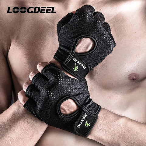 Weight Lifting Gloves Unisex Professional Gym CrossFit Workout Bodybuilding Half Finger Hand Protector