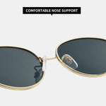 Trendy Oval Sunglasses New Luxury Fashion Metal Frame Sun Glasses Classic Vintage Oval Shades Unisex