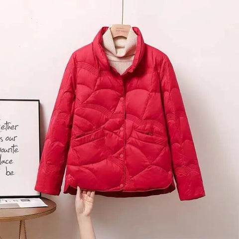 Down Jacket Women Plus Size Oversized Stand-Up Collar Ultra Lightweight Winter Casual Outerwear Fashion