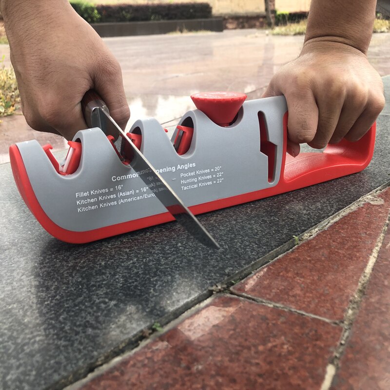 Pull-Thru adjustable angle knife sharpener