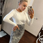 Women's Sweater Fall Winter Apparel Pullovers Long Sleeve Tube Knitted Top