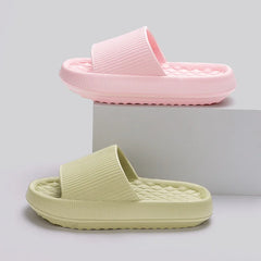 Women's Thick Platform Slippers Comfortable Non-Slip Home Slides Summer Lightweight Soft Sole Sandals