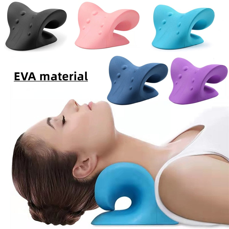 Neck Massage Pillow Shoulder & Neck Massager Cushion Cervical Traction Device, Helps Reduce Headaches, Muscle Knots & Tension Works on Triger Points
