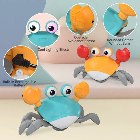 Crawling Animal Toy Baby Electronic Pet Musical Educational Toddler Moving Crab Octopus Christmas Gift