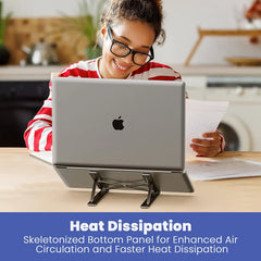 Portable Laptop Stand Aluminum Notebook Holder Foldable for 9 To 15.6 Inch Laptops Bracket for Macbook Air Pro Dell Lenovo