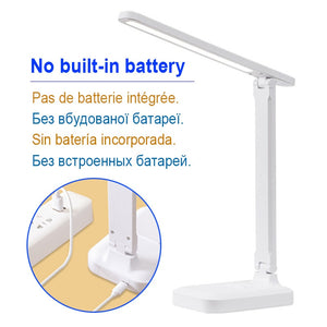 Table Lamp Touch Dimmable LED Light Eye Protect For Computer/Desktop, Rechargeable