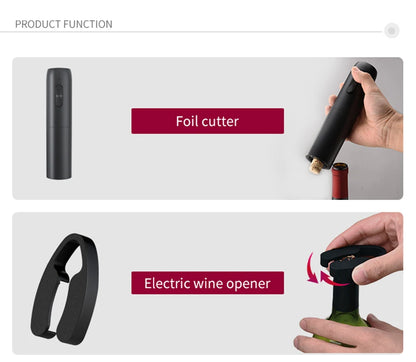 Electric Wine Bottle Opener Automatic Wine Corkscrew Rechargeable Wine Opener with Charging Base Wine Opening Tools