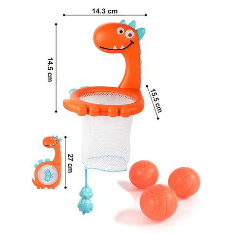Basketball Hoop Bath Toy Kids Fun Ball Set 3 Balls Suction Cup Educational Play Gift Boys Girls
