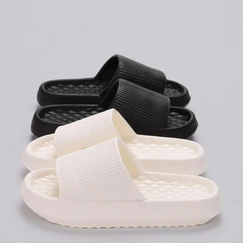 Women's Thick Platform Slippers Comfortable Non-Slip Home Slides Summer Lightweight Soft Sole Sandals