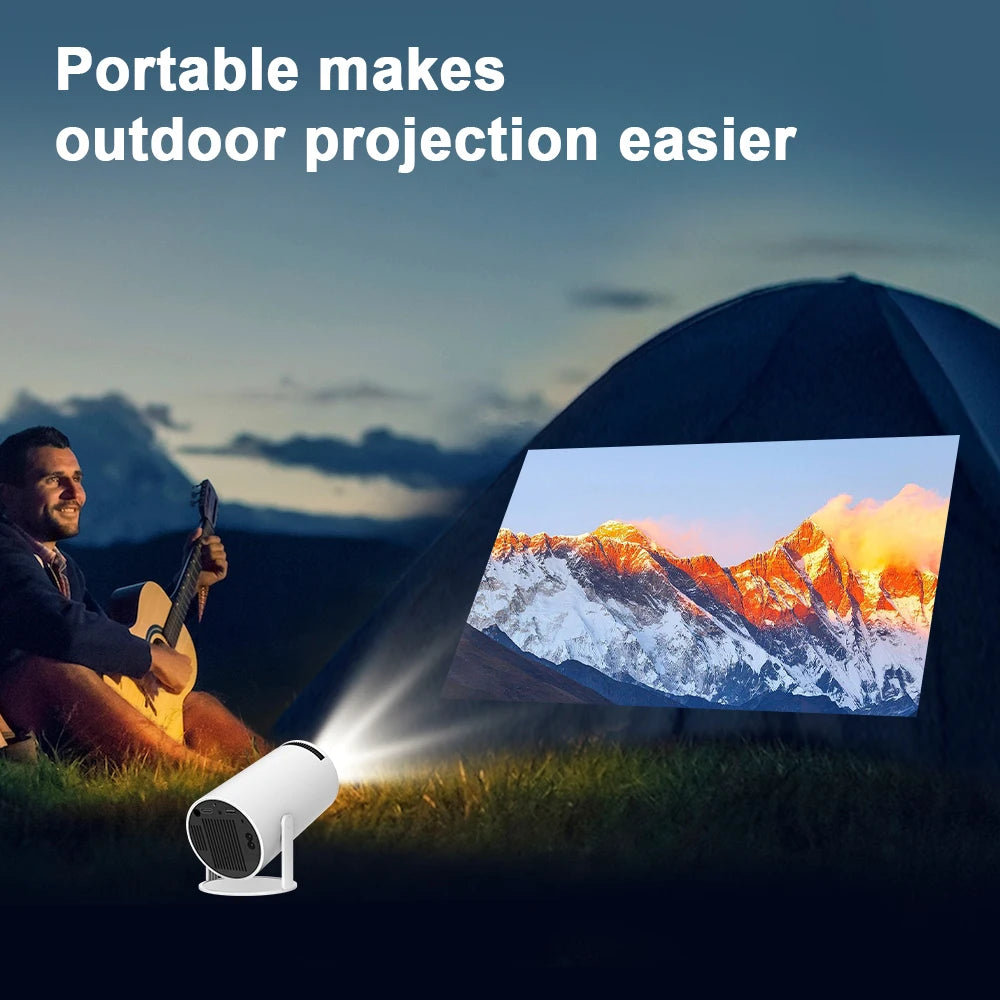 Indoor Outdoor 4K Wifi6 Projector Android 11 260 ANSI Dual WIFI Allwinner H713 BT5.0 1280x720P Home Cinema Outdoor Portable Mini Projector HY300 Pro