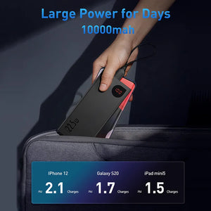 Power Bank 10000mAh with 22.5W PD Fast Charging Power Bank Portable Battery Charger For iPhone & Mobile Devices