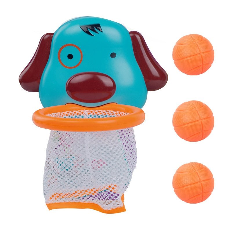 Basketball Hoop Bath Toy Kids Fun Ball Set 3 Balls Suction Cup Educational Play Gift Boys Girls