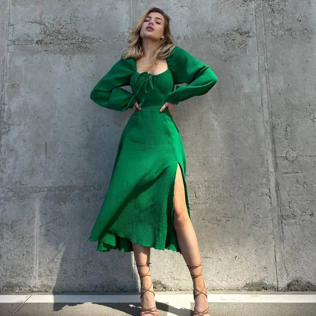 Green  Midi Dress